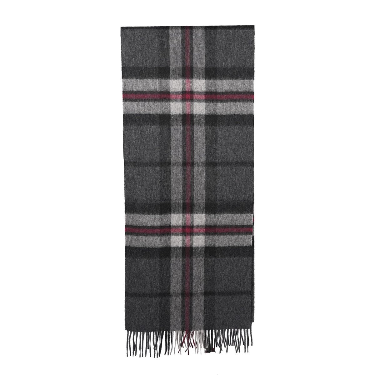 100% Lambswool Wide Scarf Soft Unisex Winter Wrap Heritage of Scotland - Thomson Charcoal - Heritage Of Scotland -