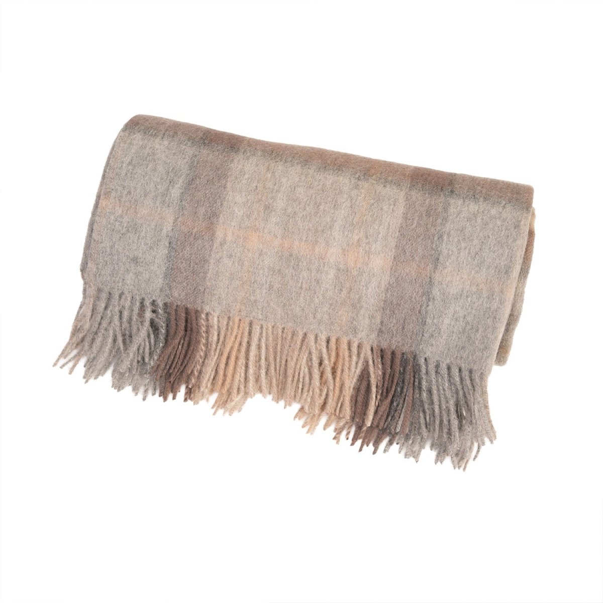 100% Pure Lambswool Tartan Blanket – Luxury Soft Warm Plaid Wool Throw - Home Décor - Mackellar Natural - Heritage Of Scotland -