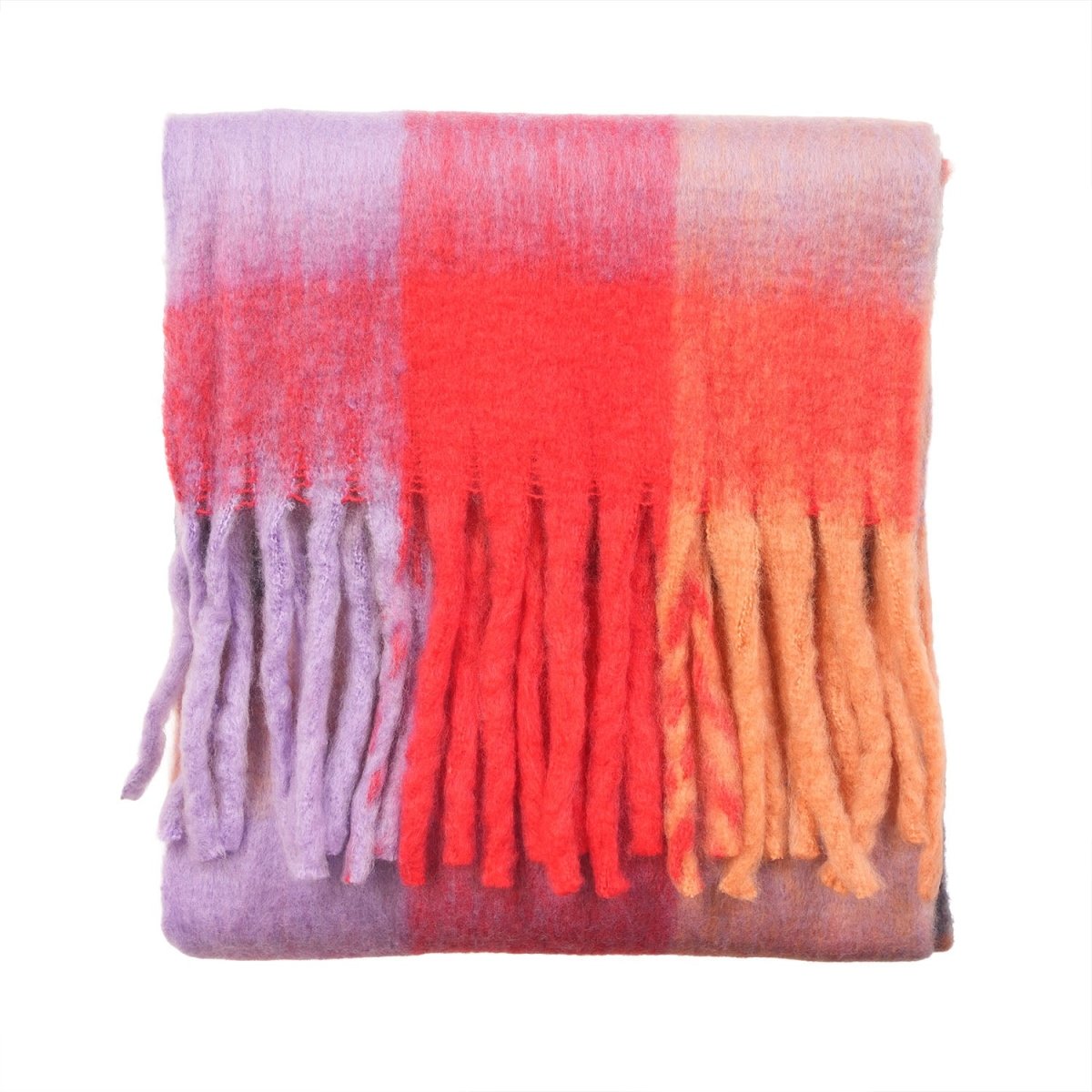 Blanket Scarf Pink/Grey Check - Heritage Of Scotland -