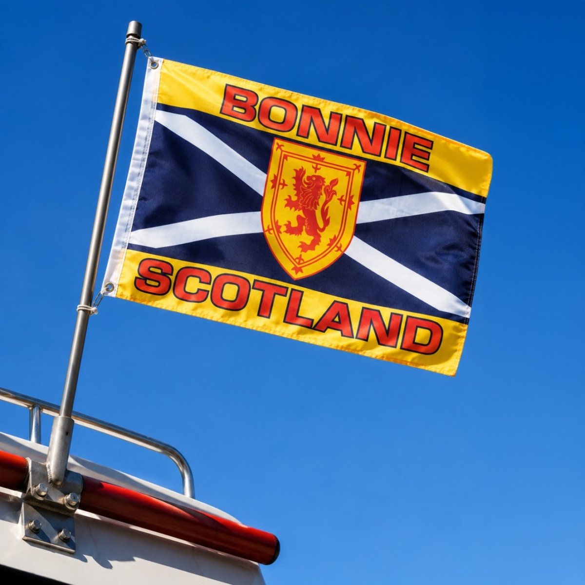 Bonnie Scotland Flag with Eyelets– 5 x 3 Foot Scottish Saltire Banner - Heritage Of Scotland -