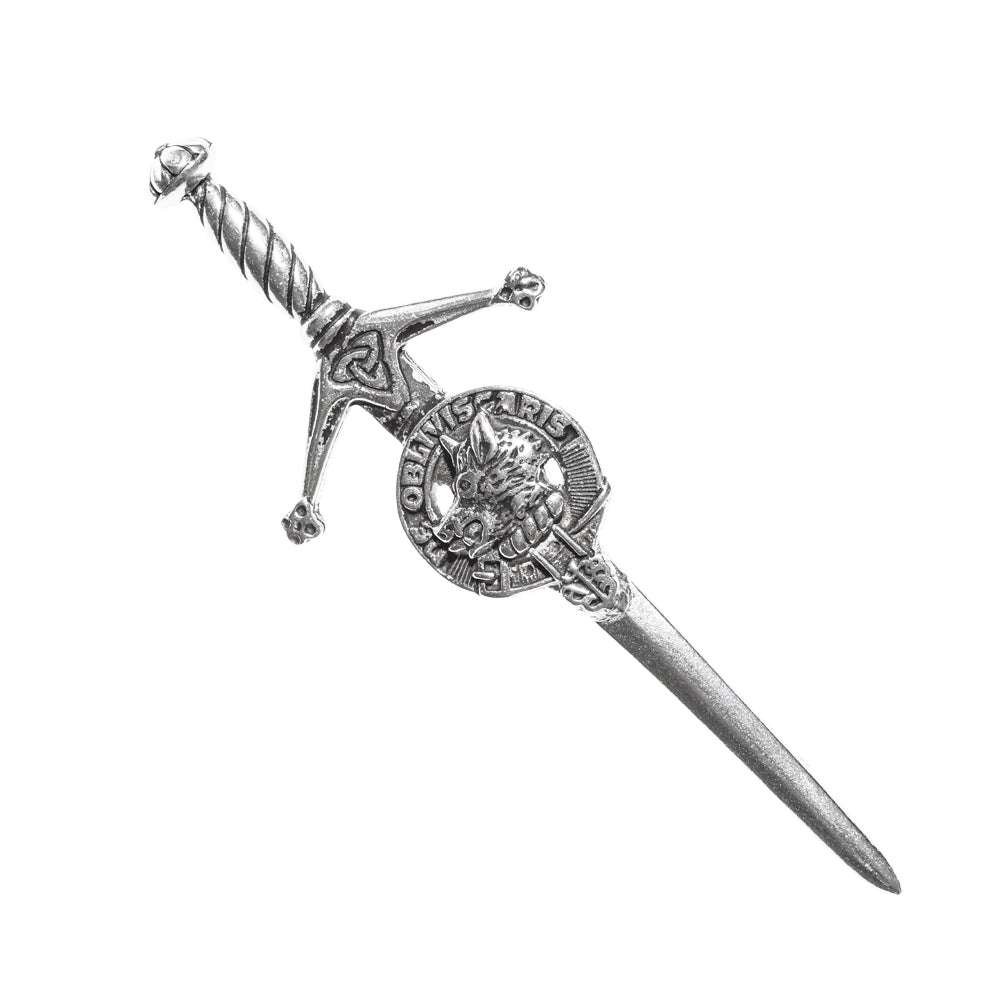 Campbell Clan Badge, Kilt Pin, Lapel Pin, Cufflinks, Keyring/Key Fob & Gift Set — Fine Pewter by Art Pewter — Made in Scotland (Shiny Finish) - Heritage Of Scotland - Kilt Pin
