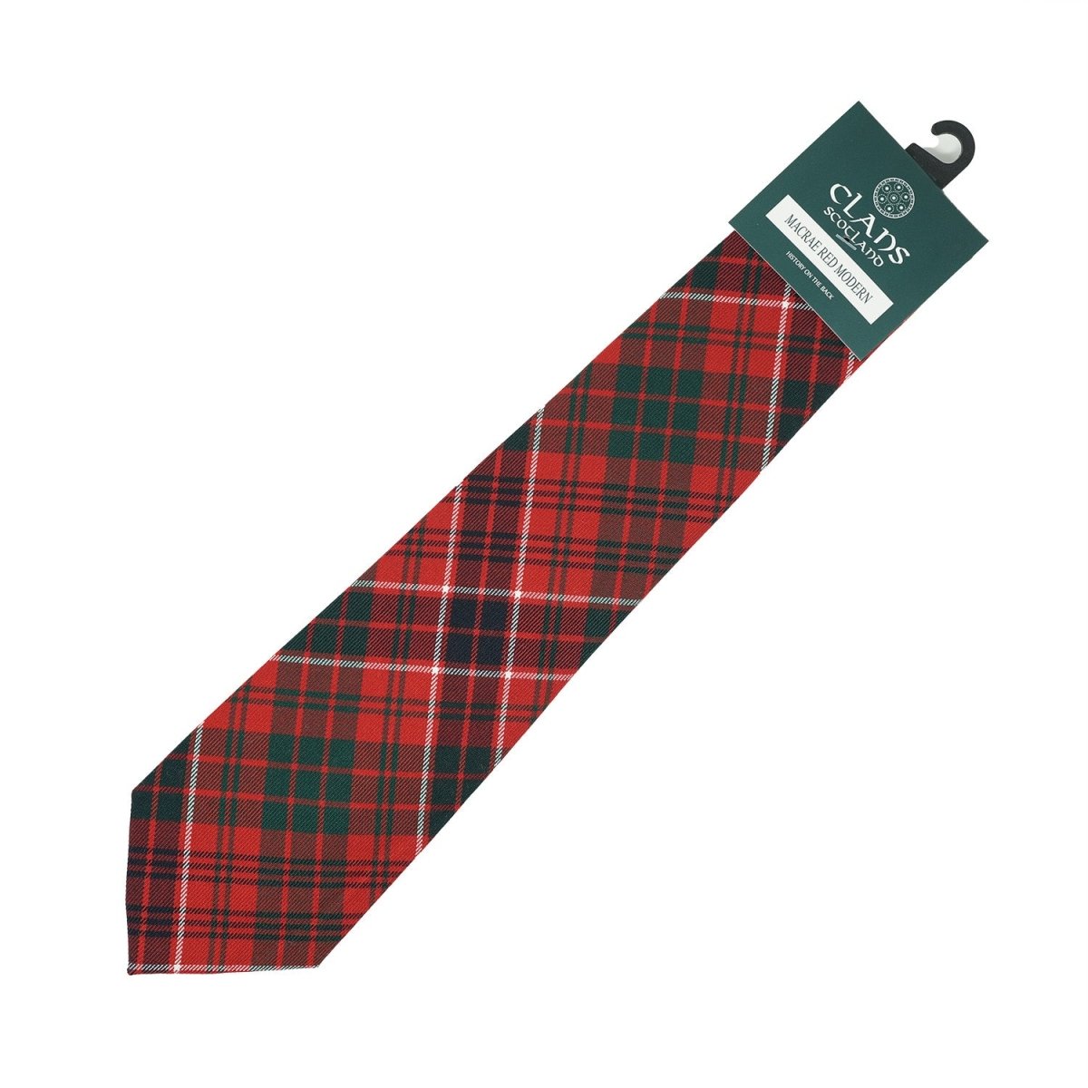 Clan Tartan Tie - Traditional Scottish Plaid Designs - Heritage Of Scotland - Macrae Red