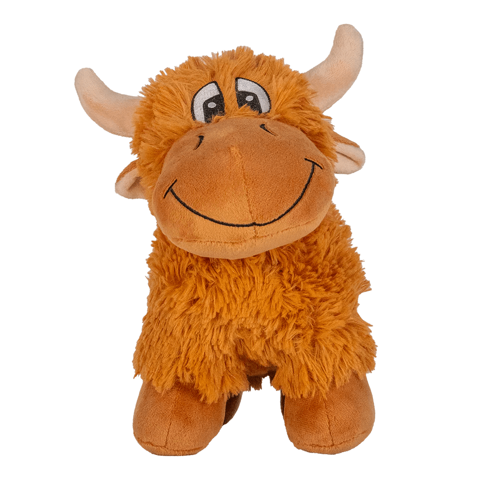 Comical Highland Coo Plush – 24cm Soft Toy - Heritage Of Scotland - 24cm