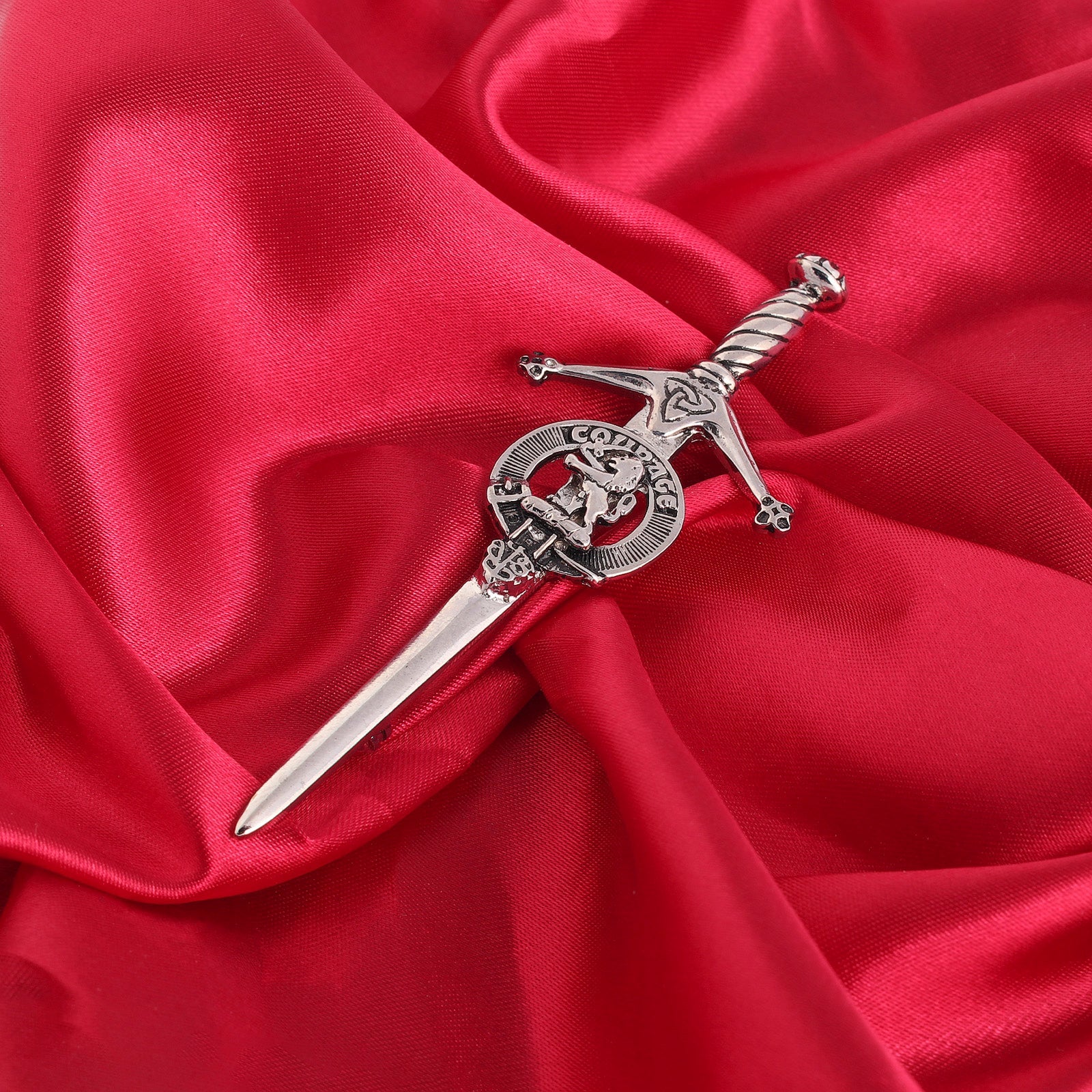 Cumming Clan Badge, Kilt Pin, Lapel Pin, Cufflinks, Keyring/Key Fob & Gift Set — Fine Pewter by Art Pewter — Made in Scotland (Shiny Finish) - Heritage Of Scotland - Kilt Pin