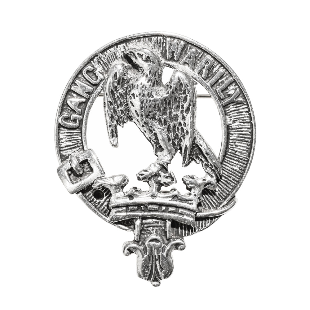 Drummond Clan Badge, Kilt Pin, Lapel Pin, Cufflinks, Keyring/Key Fob & Gift Set — Fine Pewter by Art Pewter — Made in Scotland (Shiny Finish) - Heritage Of Scotland - Badge