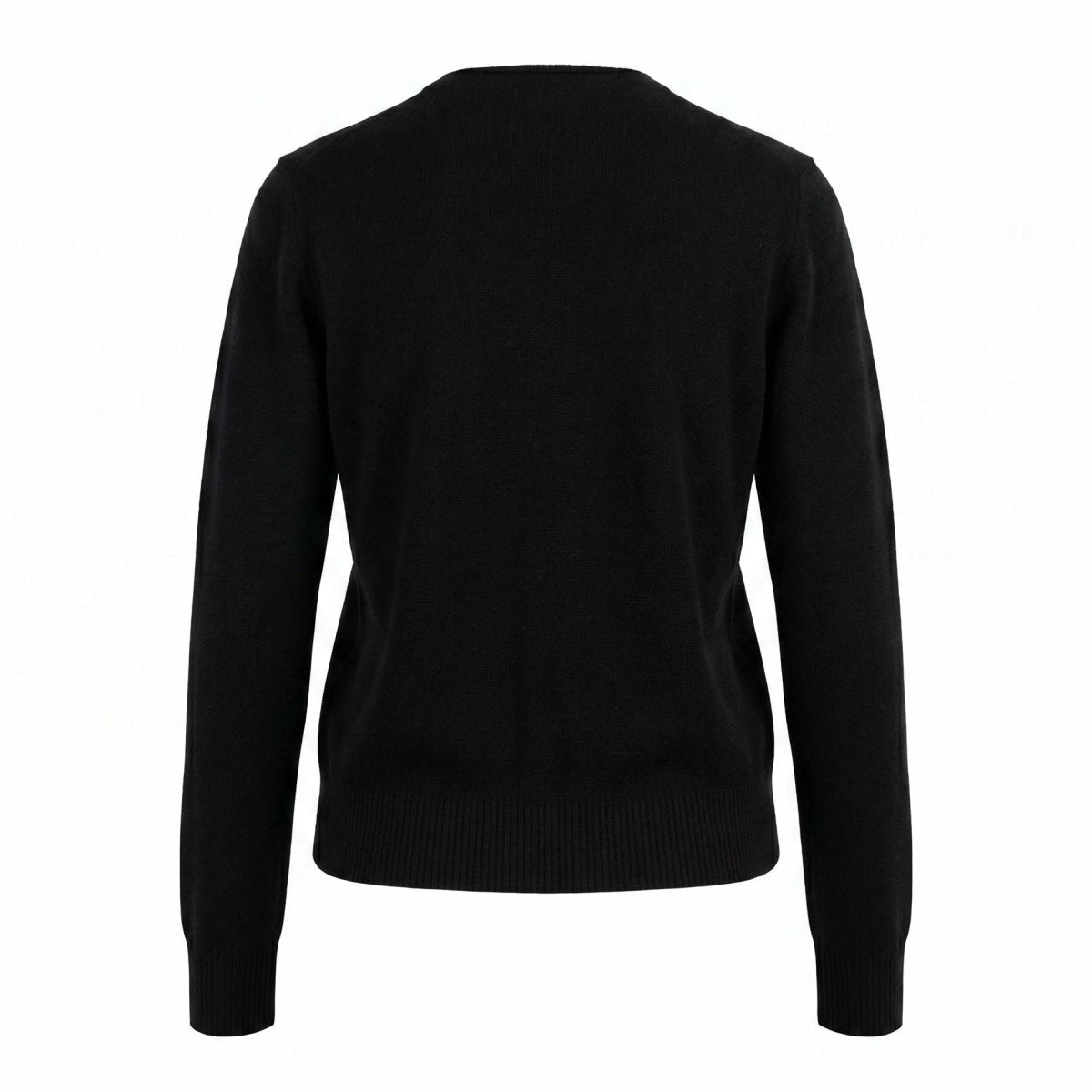 Dunedin Cashmere Woman's 100% Cashmere C Neck Cardigan - Black - Heritage Of Scotland - XS