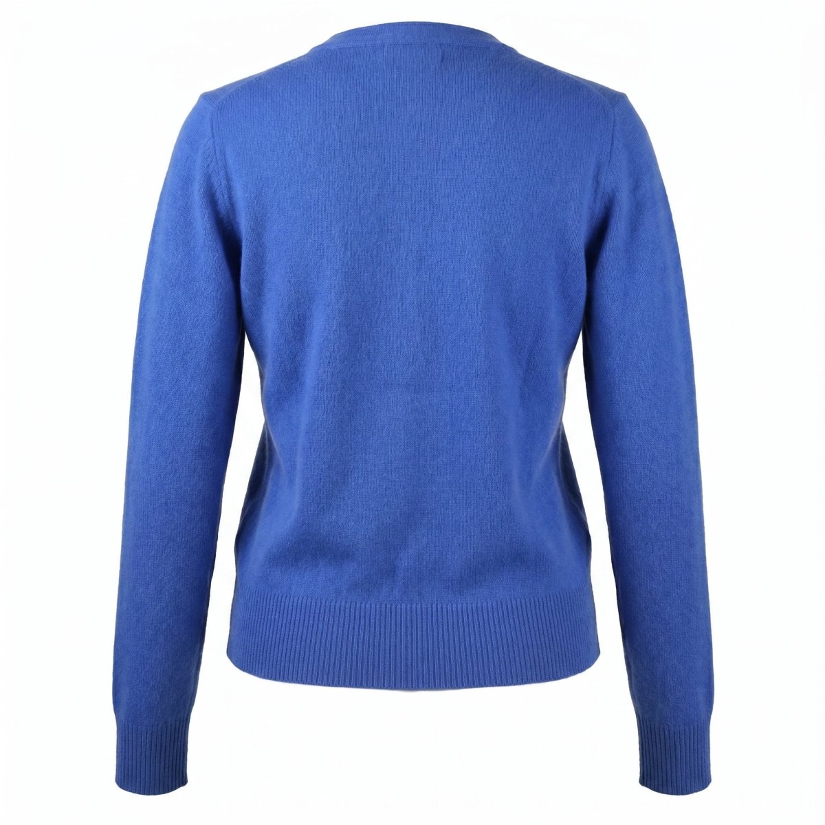 Dunedin Cashmere Woman's 100% Cashmere V Neck Cardigan - Cornflower - Heritage Of Scotland - XS