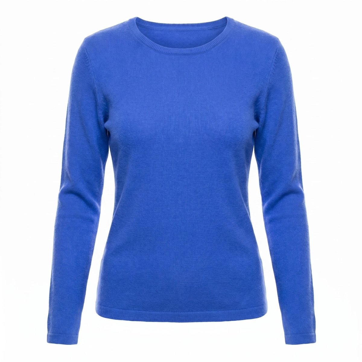 Dunedin Cashmere Women’s 100% Cashmere C - Neck Jumper – Cornflower - Heritage Of Scotland - XS