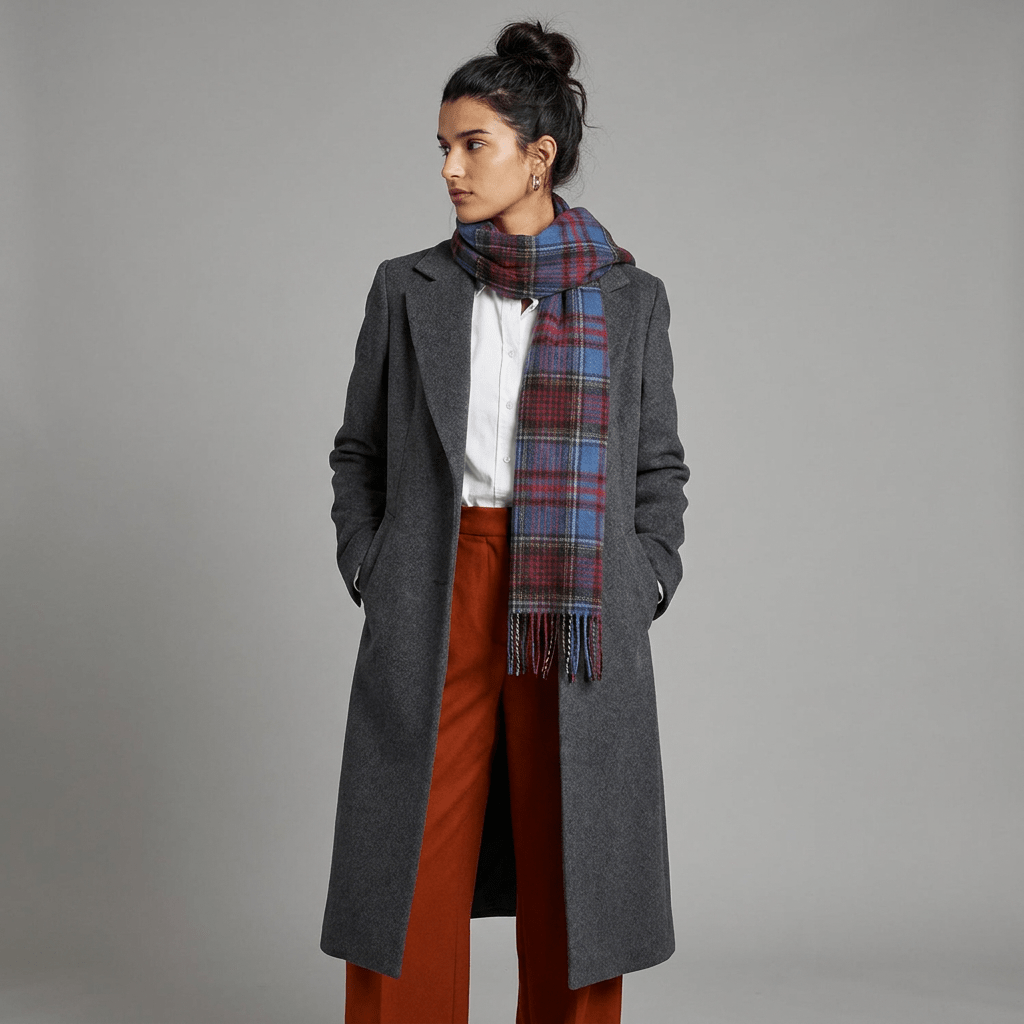 Edinburgh 100% Lambswool Scarf – Premium Soft Wool Wrap - Anderson - Heritage Of Scotland -
