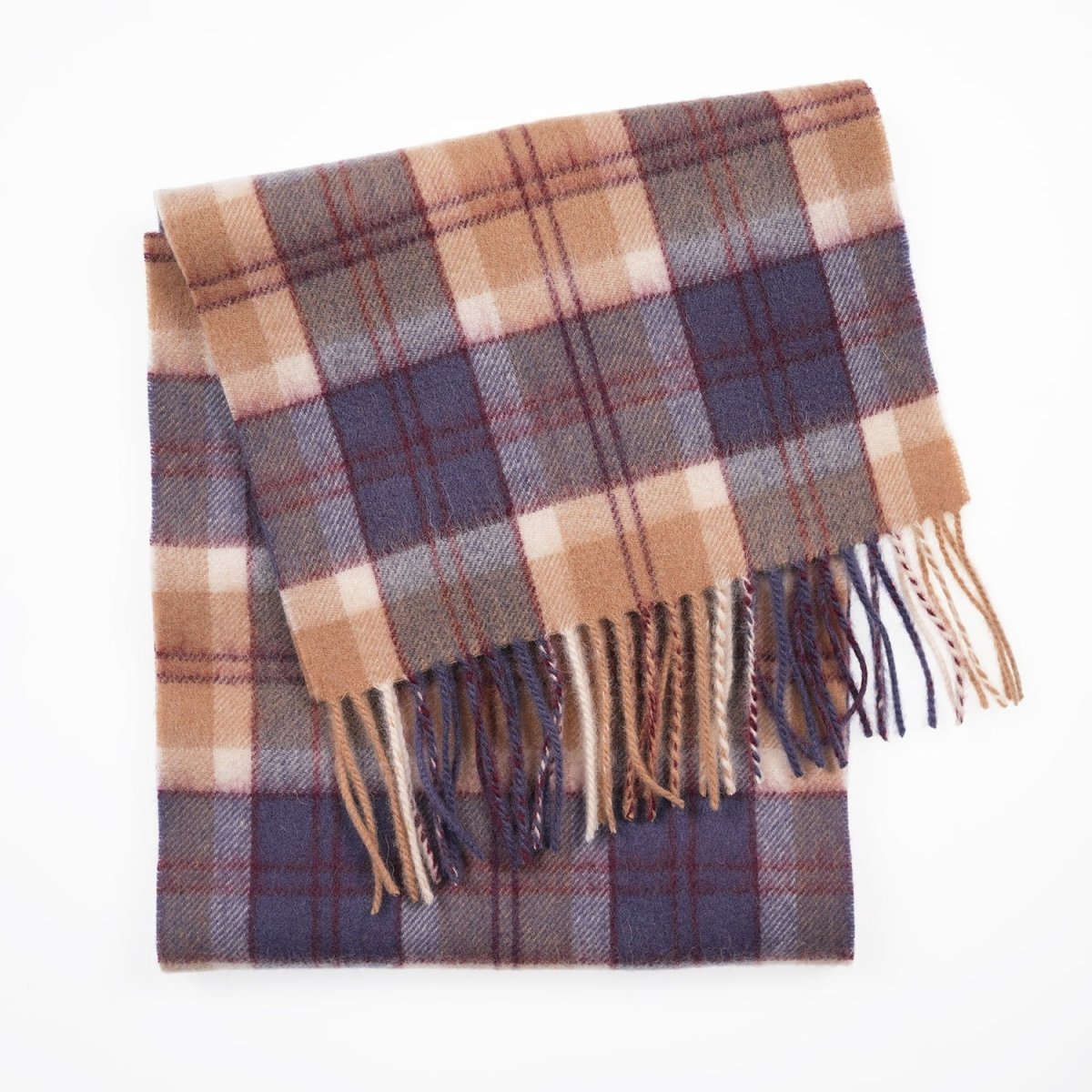 Edinburgh 100% Lambswool Scarf – Premium Soft Wool Wrap - Bannockbane Navy - Heritage Of Scotland -