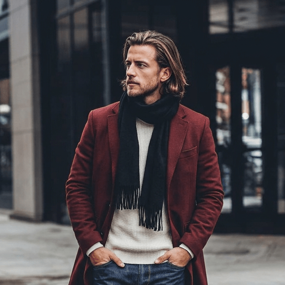 Edinburgh 100% Lambswool Scarf – Premium Soft Wool Wrap - Black - Heritage Of Scotland -