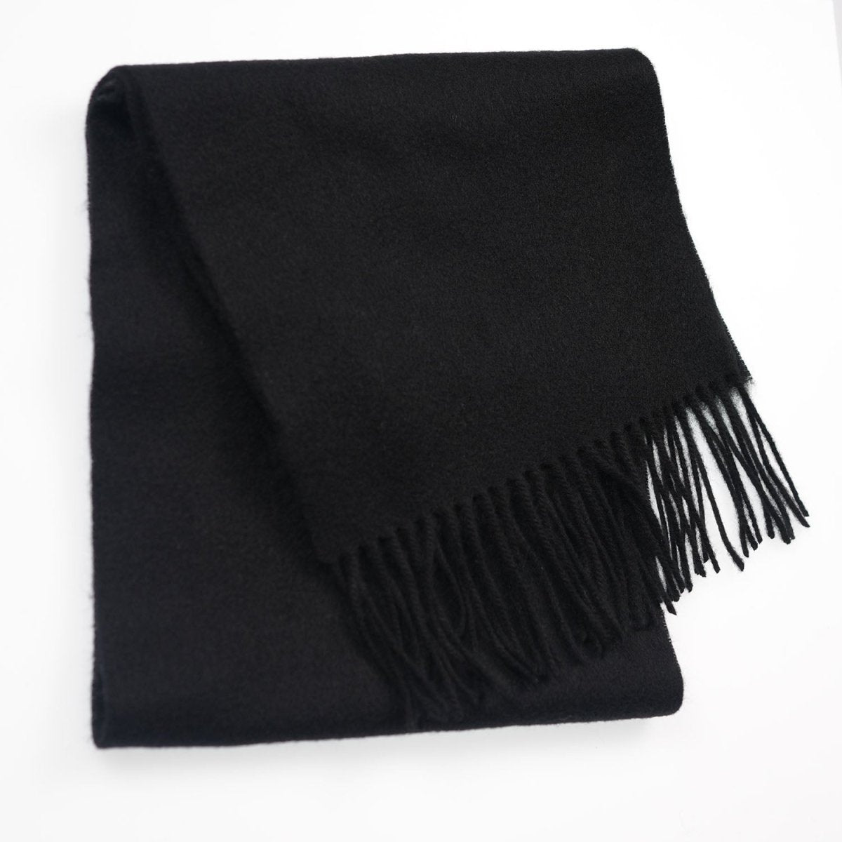 Edinburgh 100% Lambswool Scarf – Premium Soft Wool Wrap - Black - Heritage Of Scotland -