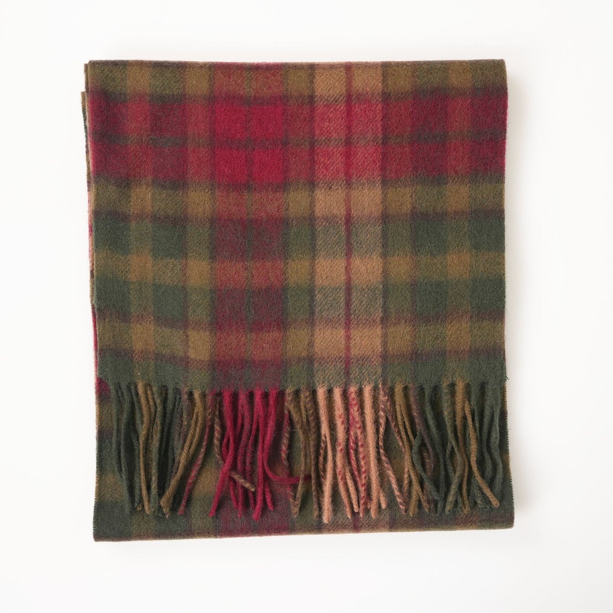 Edinburgh 100% Lambswool Scarf – Premium Soft Wool Wrap - Buchanan Autumn - Heritage Of Scotland -