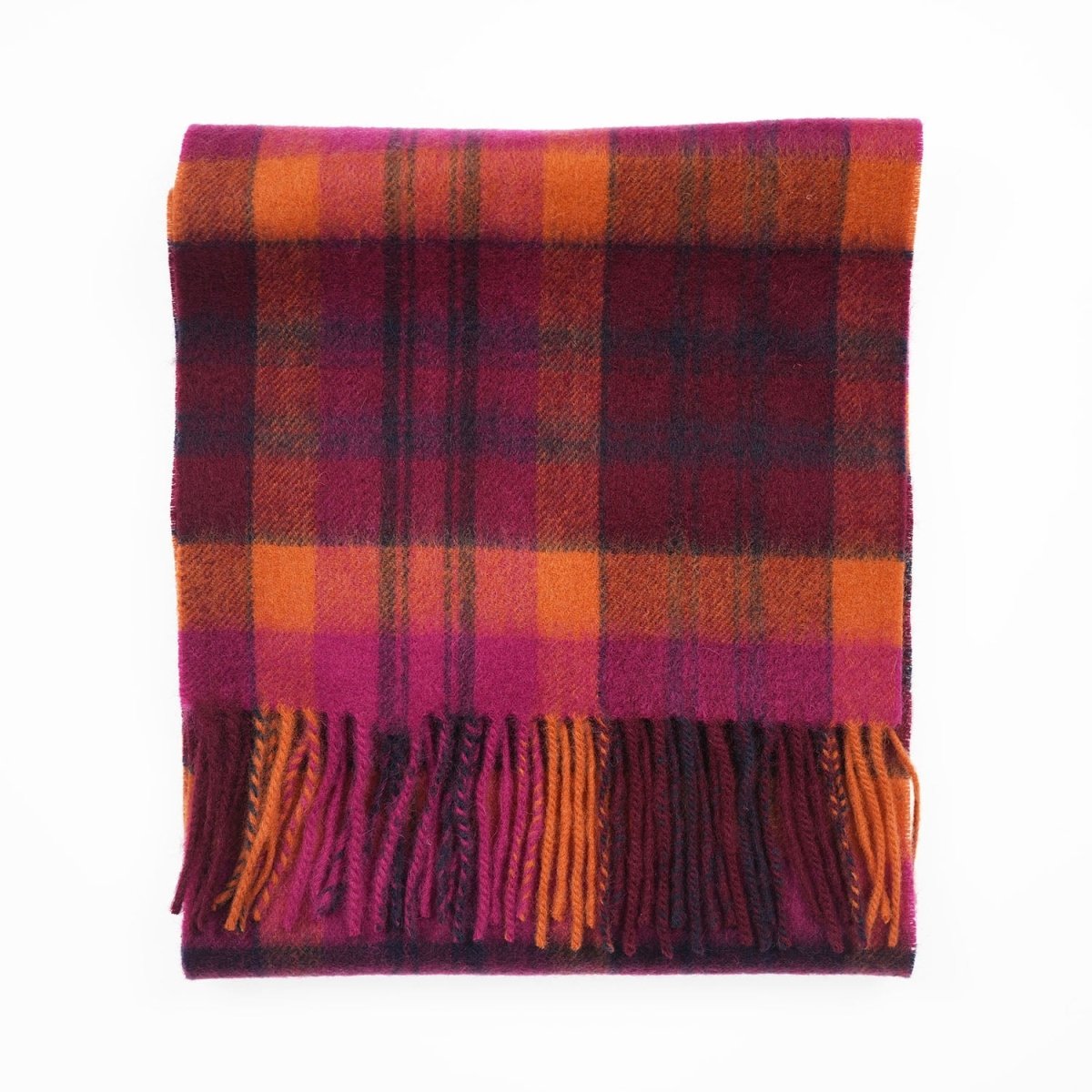 Edinburgh 100% Lambswool Scarf – Premium Soft Wool Wrap - Macdonald Orange Mix - Heritage Of Scotland -