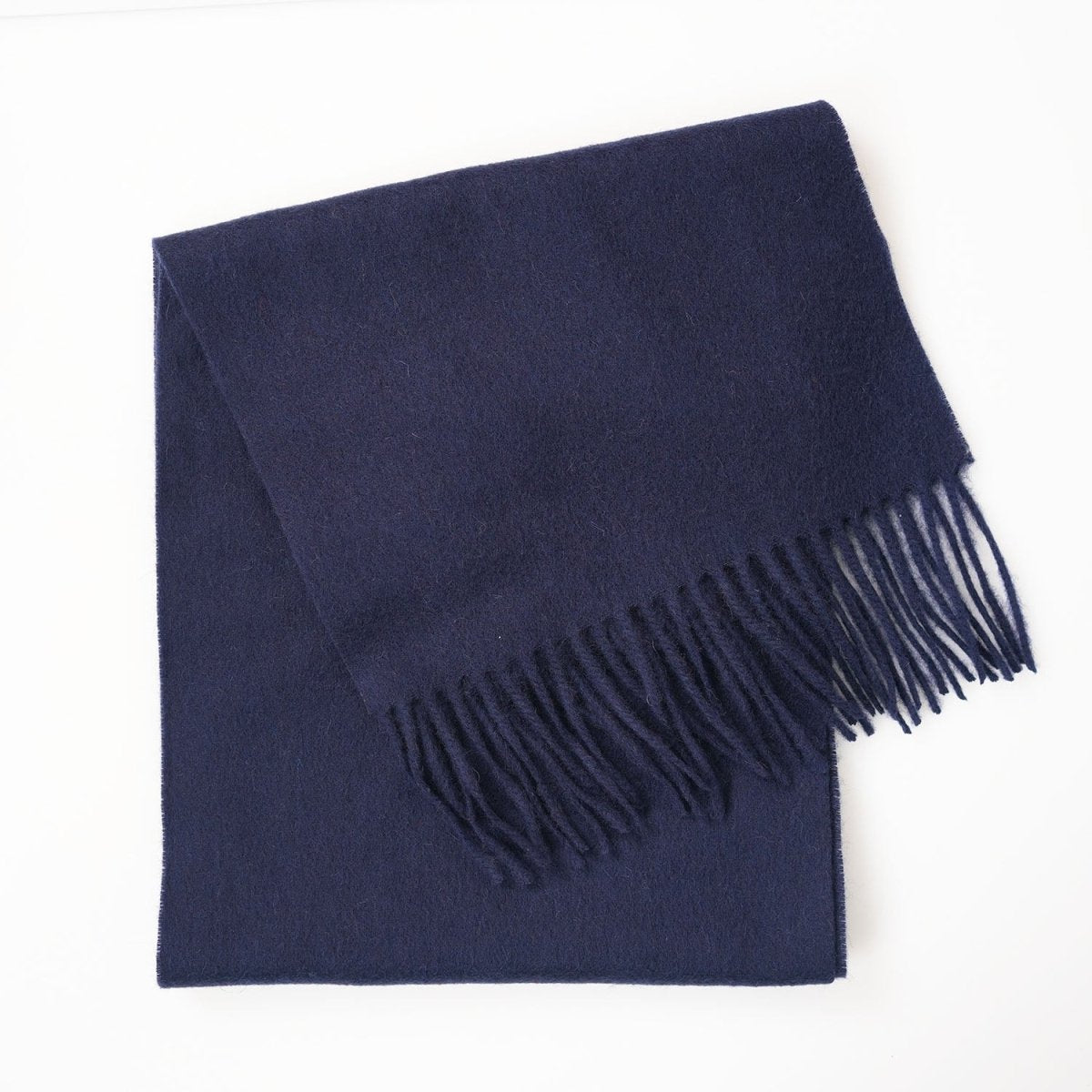Edinburgh 100% Lambswool Scarf – Premium Soft Wool Wrap - Navy - Heritage Of Scotland -
