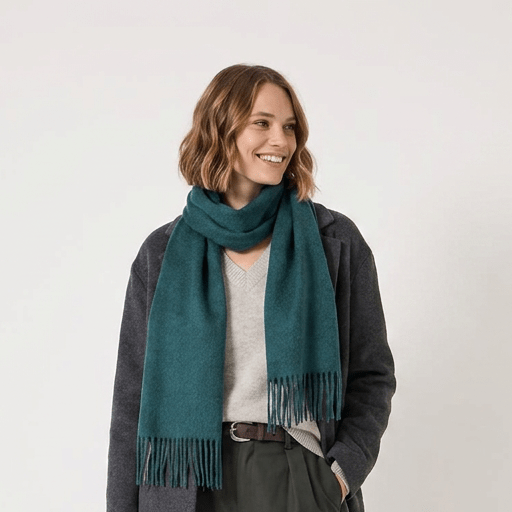 Edinburgh 100% Lambswool Scarf – Premium Soft Wool Wrap - Rainforest - Heritage Of Scotland -