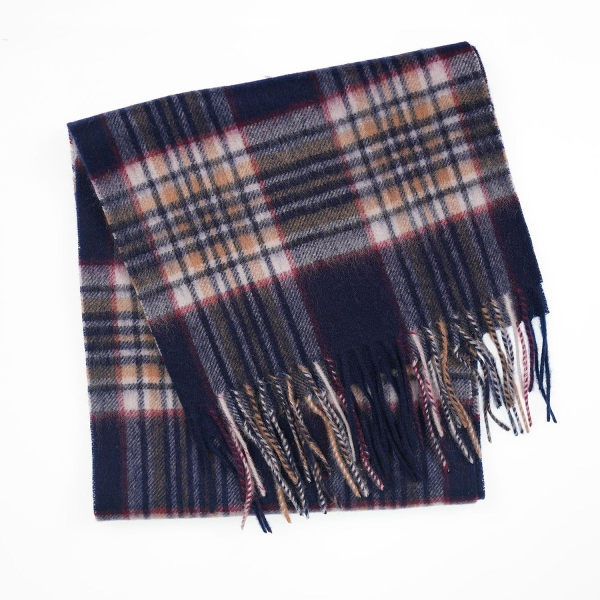 Edinburgh 100% Lambswool Scarf – Premium Soft Wool Wrap - Stewart Navy - Heritage Of Scotland -