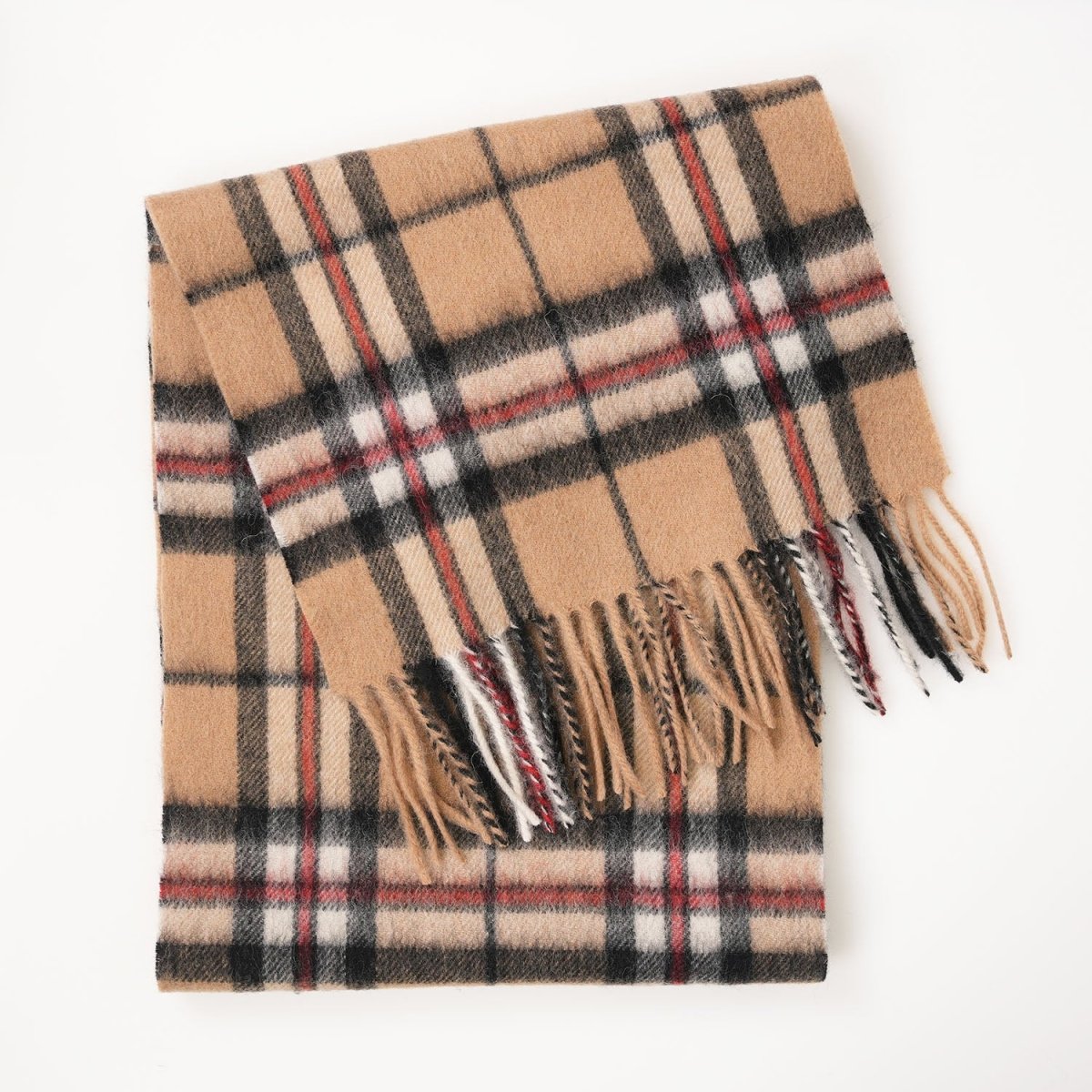 Edinburgh 100% Lambswool Scarf – Premium Soft Wool Wrap - Thomson Camel - Heritage Of Scotland -