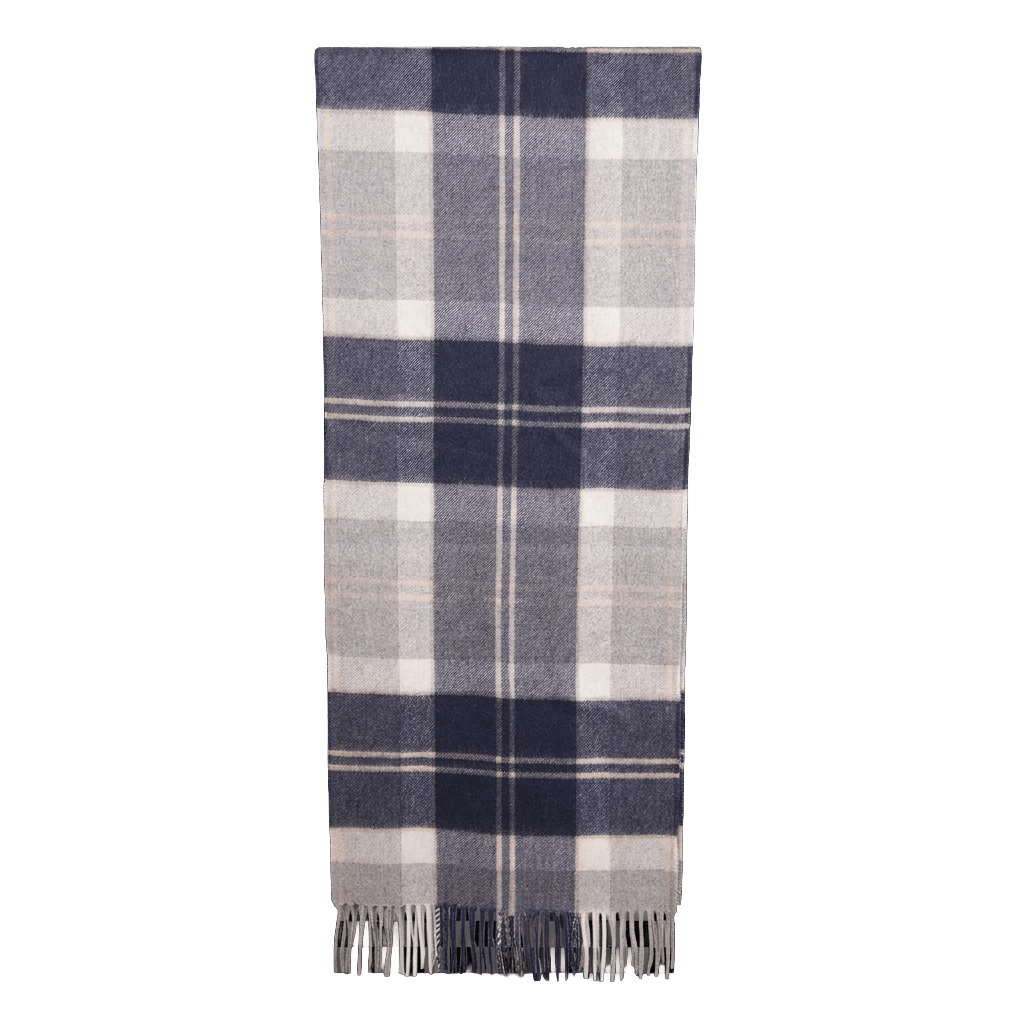 Edinburgh 100% Pure Cashmere Wide Scarf – Luxury Oversized Wrap - Bannockbane Silver - Heritage Of Scotland -