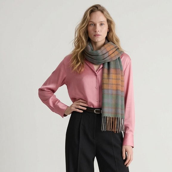 Edinburgh Cashmere Premium Lightweight Scarf - Soft Luxury Wrap - Buchanan Antique - Heritage Of Scotland -