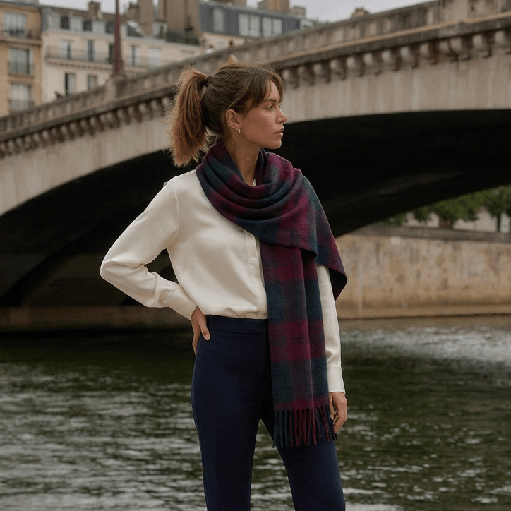 Edinburgh Cashmere Premium Lightweight Scarf - Soft Luxury Wrap - Lindsay - Heritage Of Scotland -