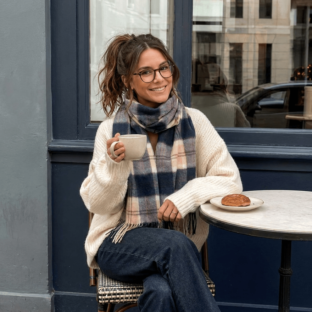 Edinburgh Cashmere Premium Lightweight Scarf - Ultra-Soft Luxury Wrap - Bannockbane Navy - Heritage Of Scotland -