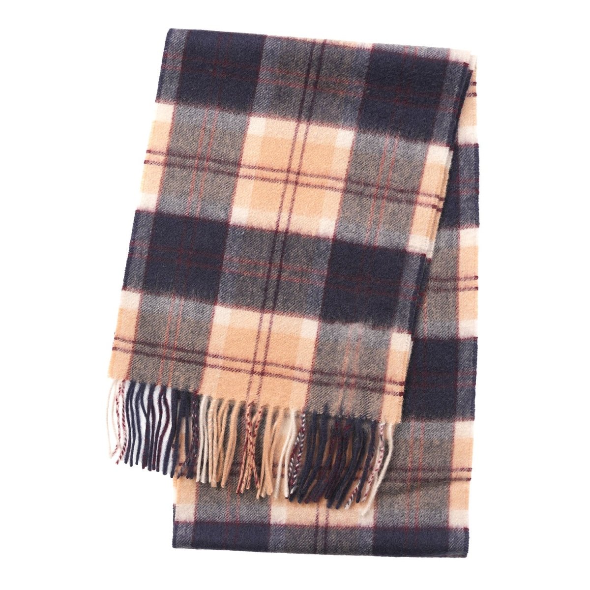 Edinburgh Cashmere Premium Lightweight Scarf - Ultra-Soft Luxury Wrap - Bannockbane Navy - Heritage Of Scotland -