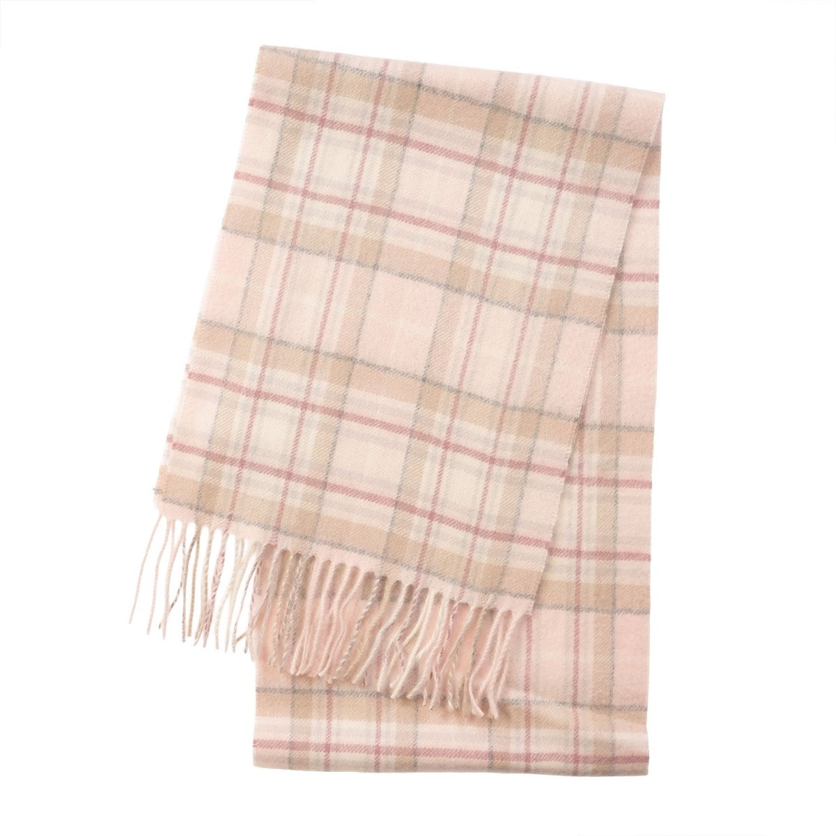 Edinburgh Cashmere Premium Lightweight Scarf - Ultra-Soft Luxury Wrap - Mackellar Mix Pink - Heritage Of Scotland -