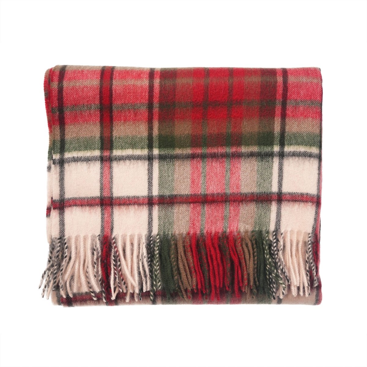 Edinburgh Lambswool Tartan Stole - Soft Luxury Check Wrap with Fringe - Macduff Dress - Heritage Of Scotland -