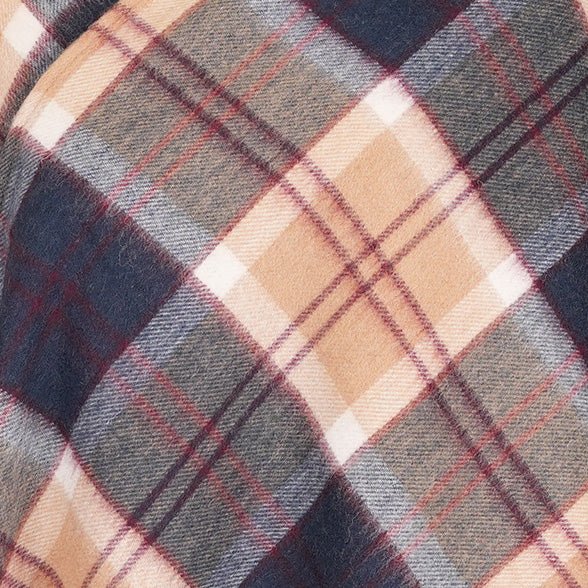 Edinburgh Long Lambswool Tartan Cape – Premium Plaid Wrap - Bannockbane Navy - Heritage Of Scotland -