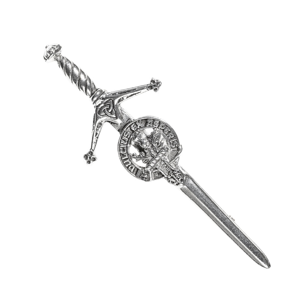 Ferguson Clan Badge, Kilt Pin, Lapel Pin, Cufflinks, Keyring/Key Fob & Gift Set — Fine Pewter by Art Pewter — Made in Scotland (Shiny Finish) - Heritage Of Scotland - Kilt Pin