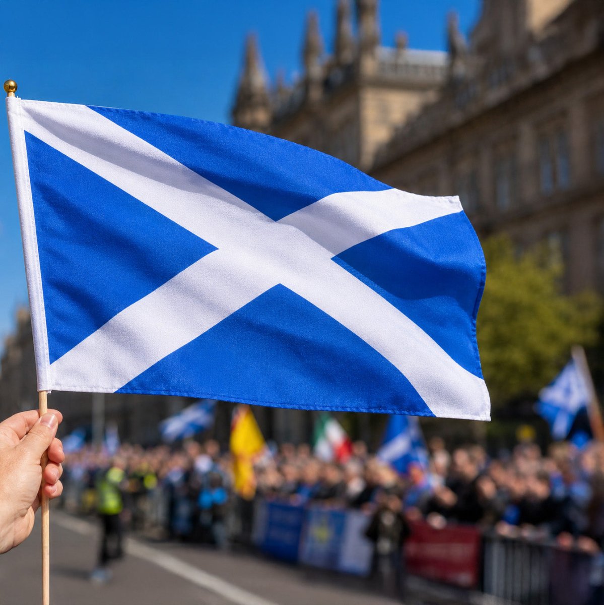 Flag Scotland 12 x 18 inch Hand flag - Saltire Flag - Heritage Of Scotland -