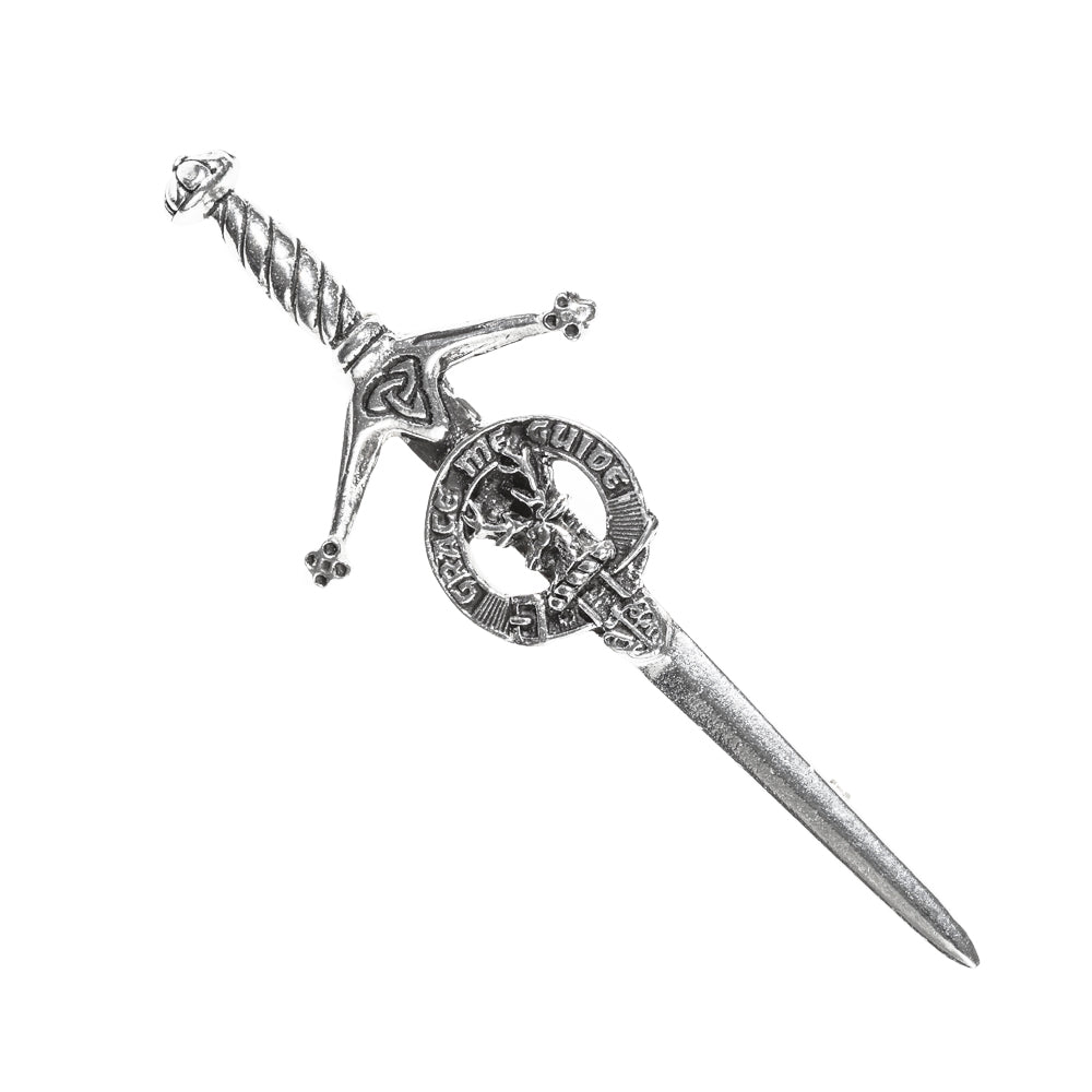 Forbes Clan Badge, Kilt Pin, Lapel Pin, Cufflinks, Keyring/Key Fob & Gift Set — Fine Pewter by Art Pewter — Made in Scotland (Shiny Finish) - Heritage Of Scotland - Kilt Pin