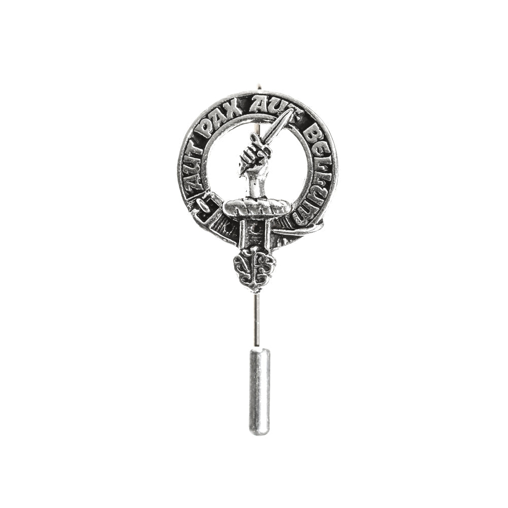 Gunn Clan Badge, Kilt Pin, Lapel Pin, Cufflinks, Keyring/Key Fob & Gift Set — Fine Pewter by Art Pewter — Made in Scotland (Shiny Finish) - Heritage Of Scotland - Lapel Pin