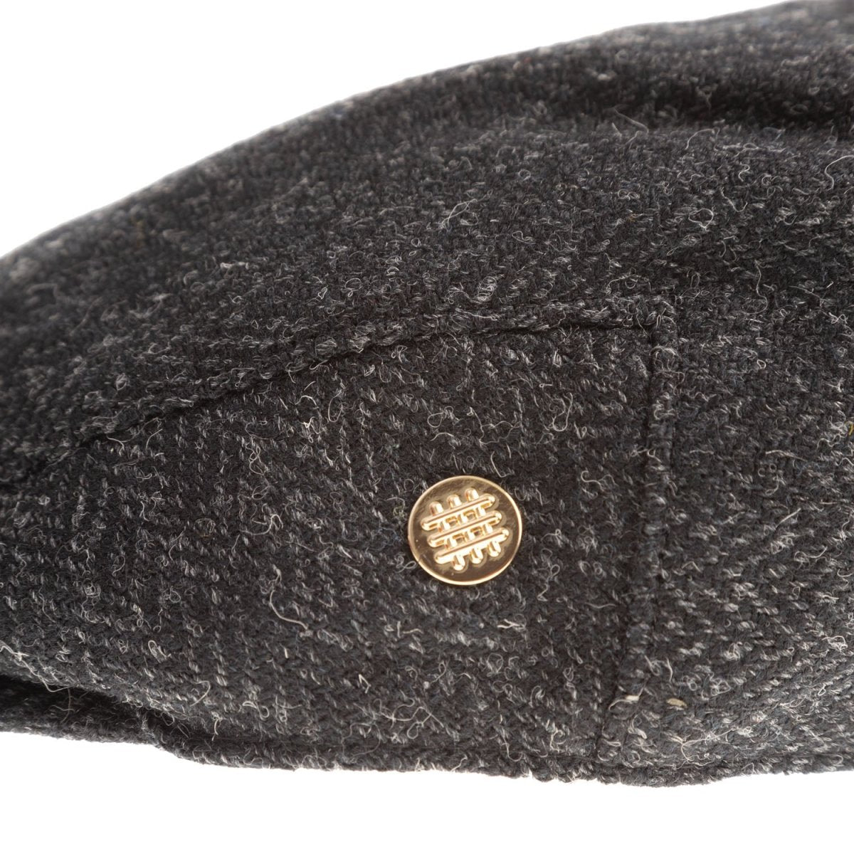 Heddle & Reed Harris Tweed® Flat Cap - Black Herringbone - Heritage Of Scotland - 60