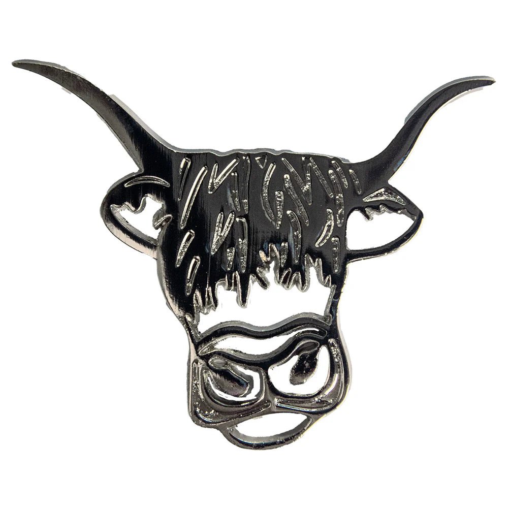 Highland Cow Metal Pin Badge – Scottish Cow Brooch Souvenir Gift - Heritage Of Scotland -