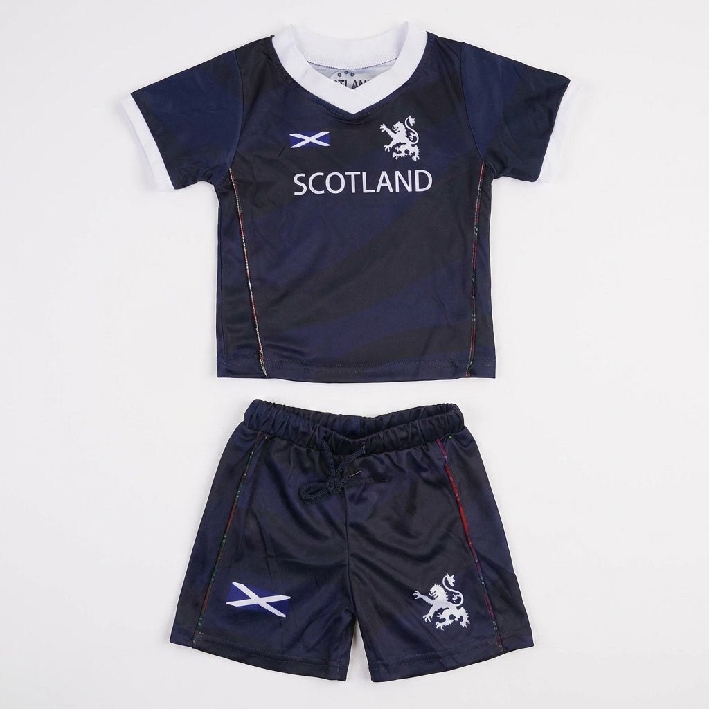 Kids Seyer Scotland Football Suit – Junior Scotland Kit - Heritage Of Scotland - 0 - 6 MONTHS