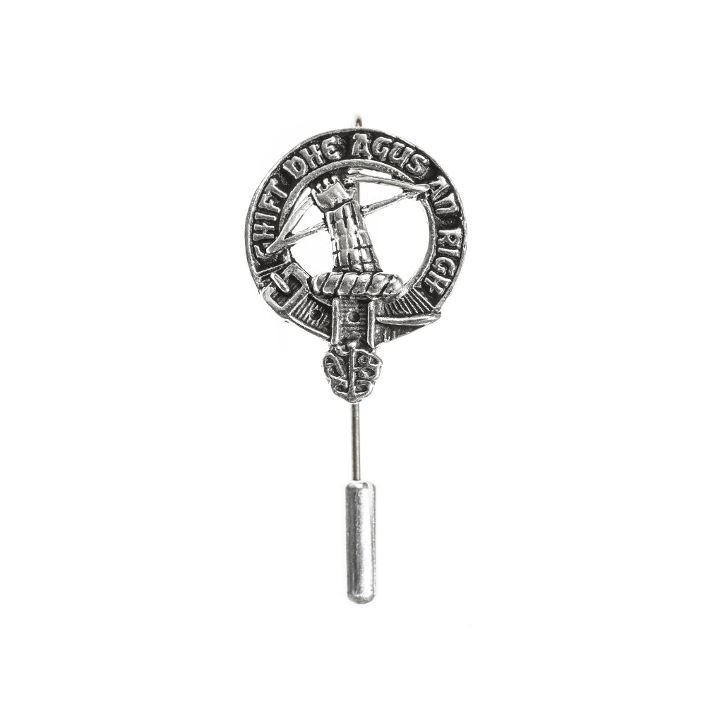 MacInnes Clan Badge, Kilt Pin, Lapel Pin, Cufflinks, Keyring/Key Fob & Gift Set — Fine Pewter by Art Pewter — Made in Scotland (Shiny Finish) - Heritage Of Scotland - Lapel Pin