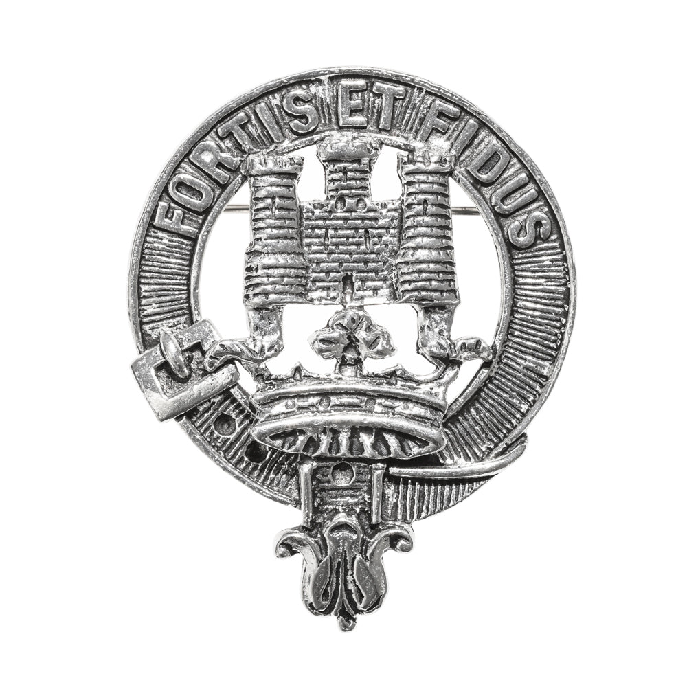 MacLachlan Clan Badge, Kilt Pin, Lapel Pin, Cufflinks, Keyring/Key Fob & Gift Set — Fine Pewter by Art Pewter — Made in Scotland (Shiny Finish) - Heritage Of Scotland - Badge