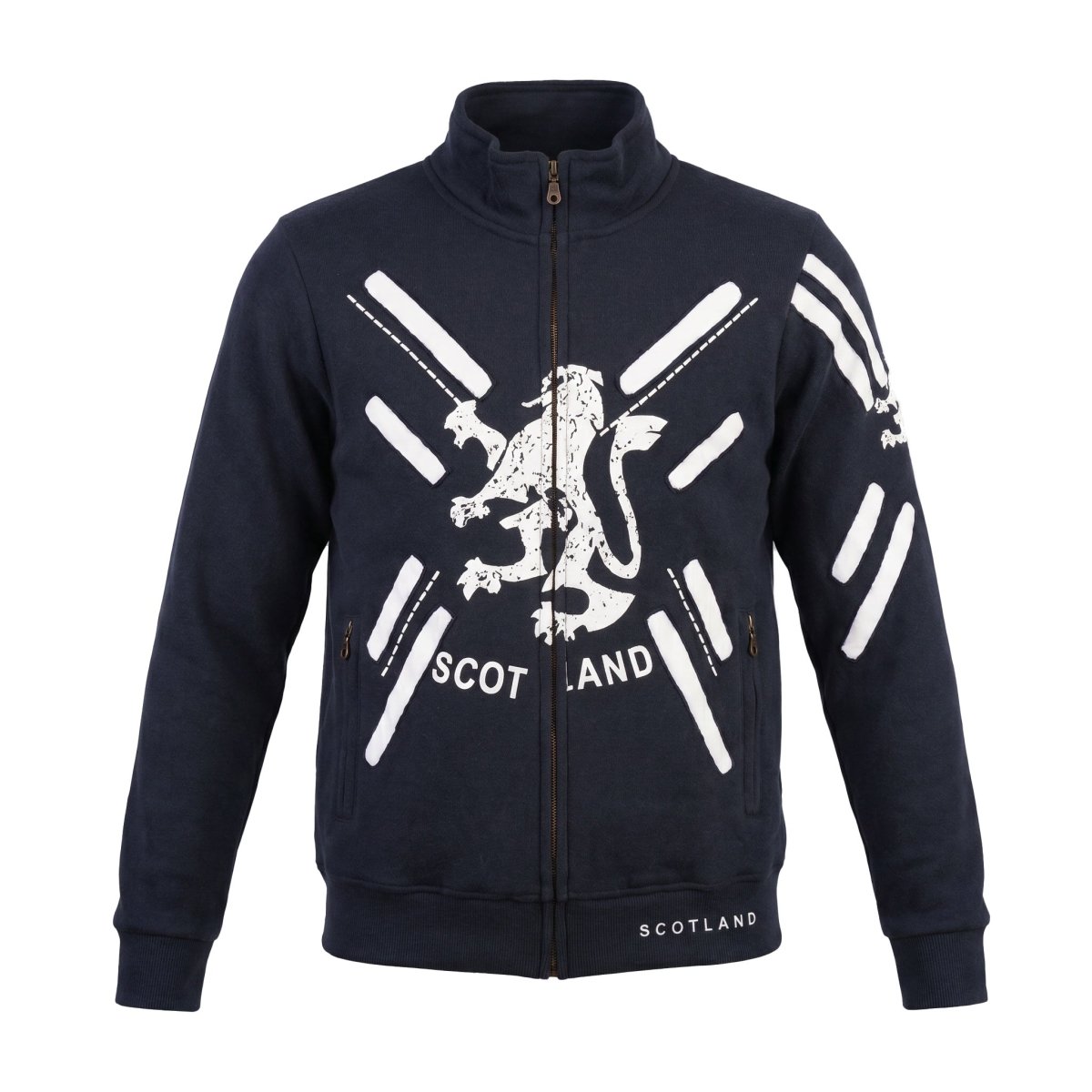 Men’s Navy Scotland Lion Rampant Full Zip Top - Heritage Of Scotland - S
