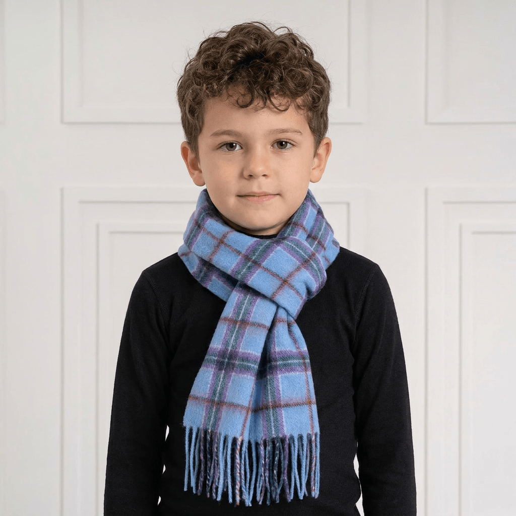 Mini Edinburgh Lambswool Scarf World Peace Tartan - Heritage Of Scotland -