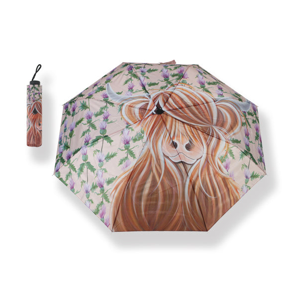 Miss Thistle Folding Umbrella - Heritage Of Scotland - N/A