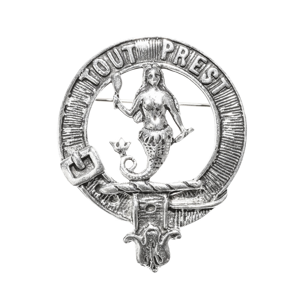 Murray Clan Badge, Kilt Pin, Lapel Pin, Cufflinks, Keyring/Key Fob & Gift Set — Fine Pewter by Art Pewter — Made in Scotland (Shiny Finish) - Heritage Of Scotland - Badge