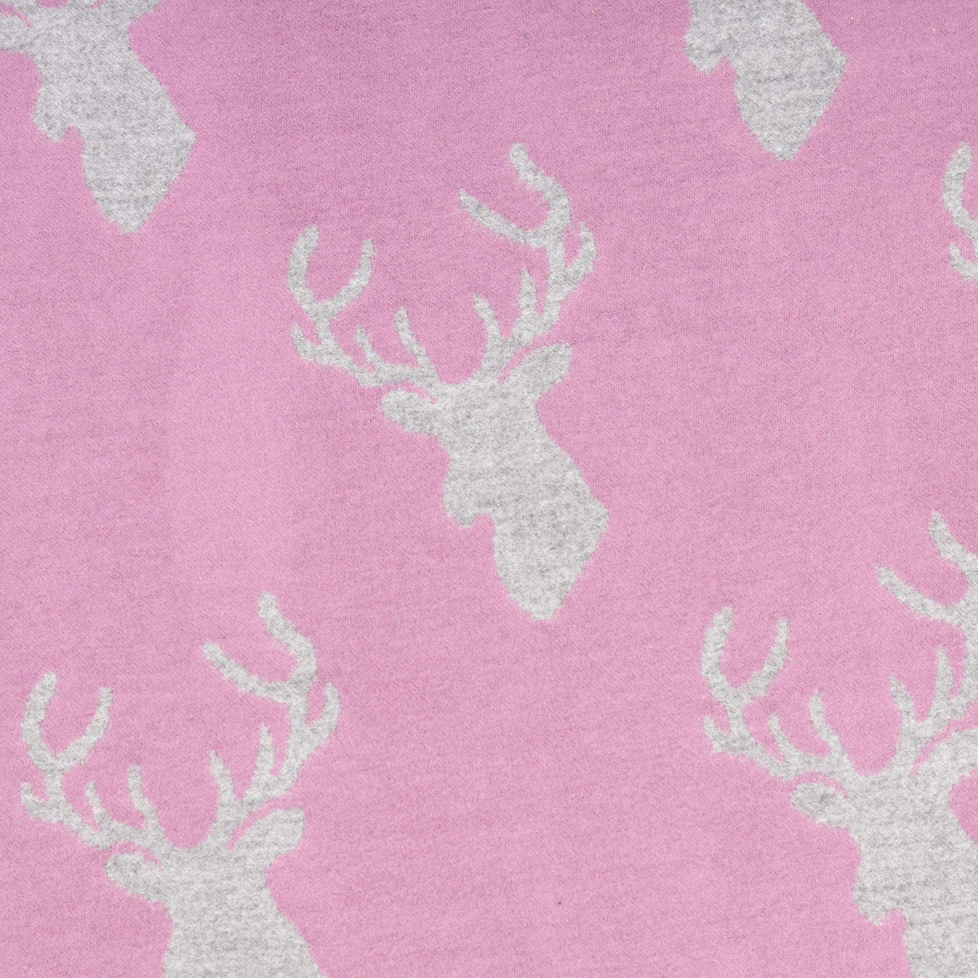 New Stag Super Soft Stole Purple/Light Grey - Heritage Of Scotland - PURPLE/LIGHT GREY