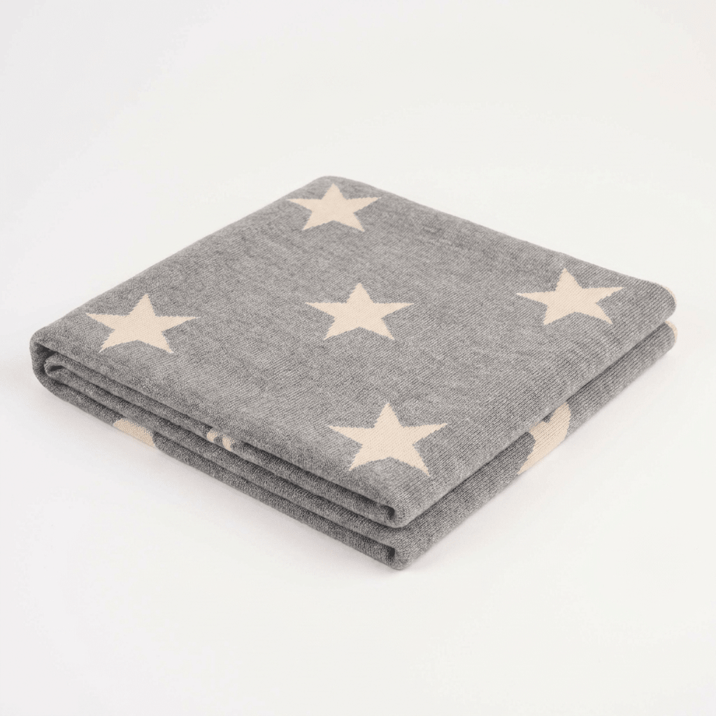 New Star Super Soft Stole Scarf – Cream & Light Grey - Heritage Of Scotland -