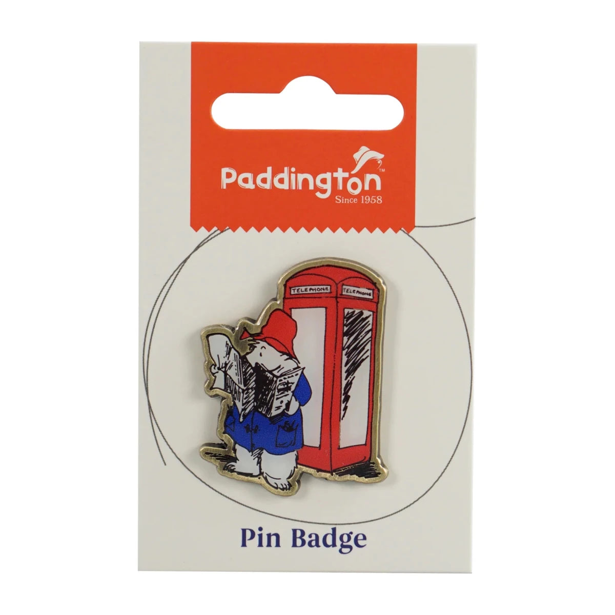 Paddington Bear London Telephone Box Enamel Pin Badge - Heritage Of Scotland -