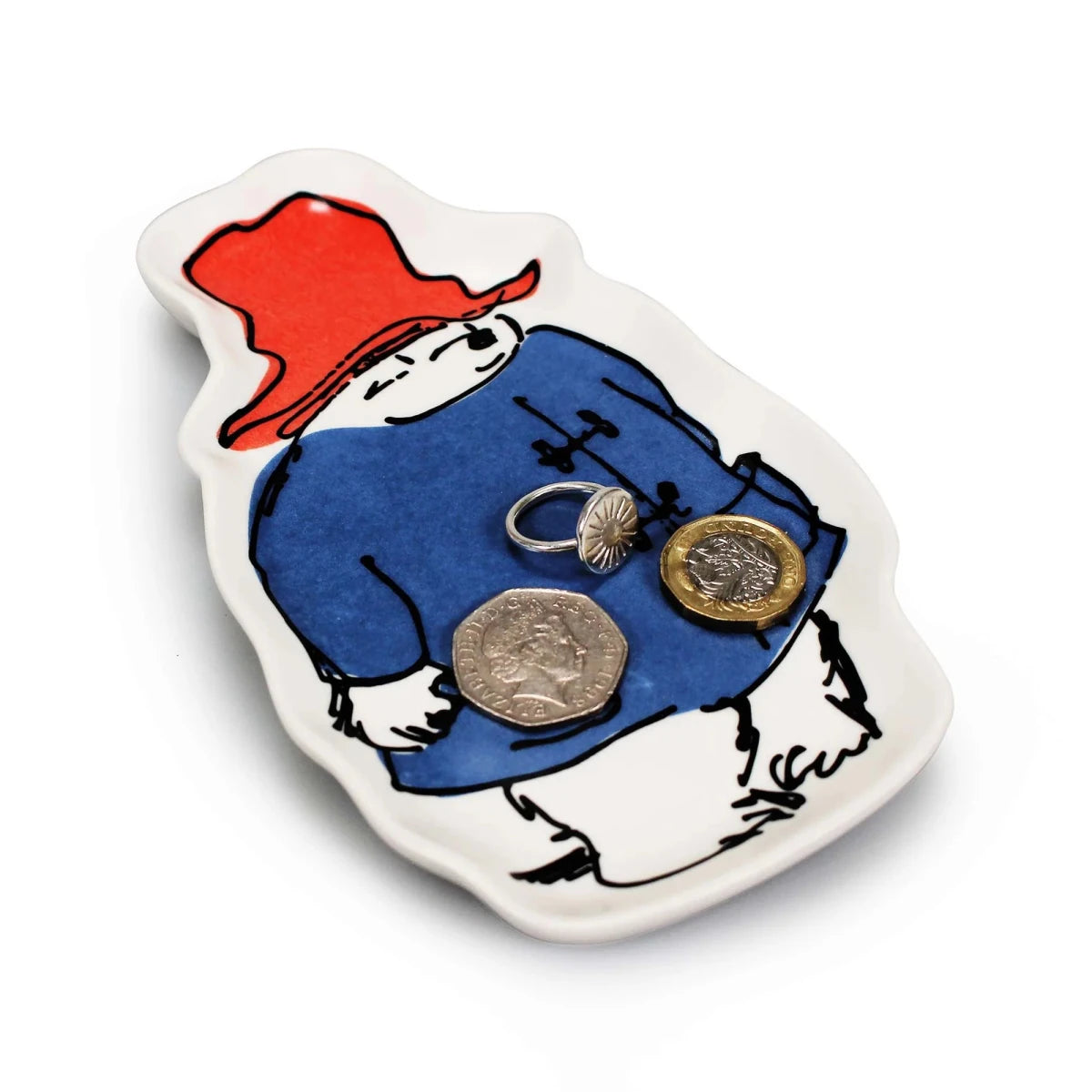 Paddington Bear Shaped Ceramic Trinket Dish – 18cm - Heritage Of Scotland -