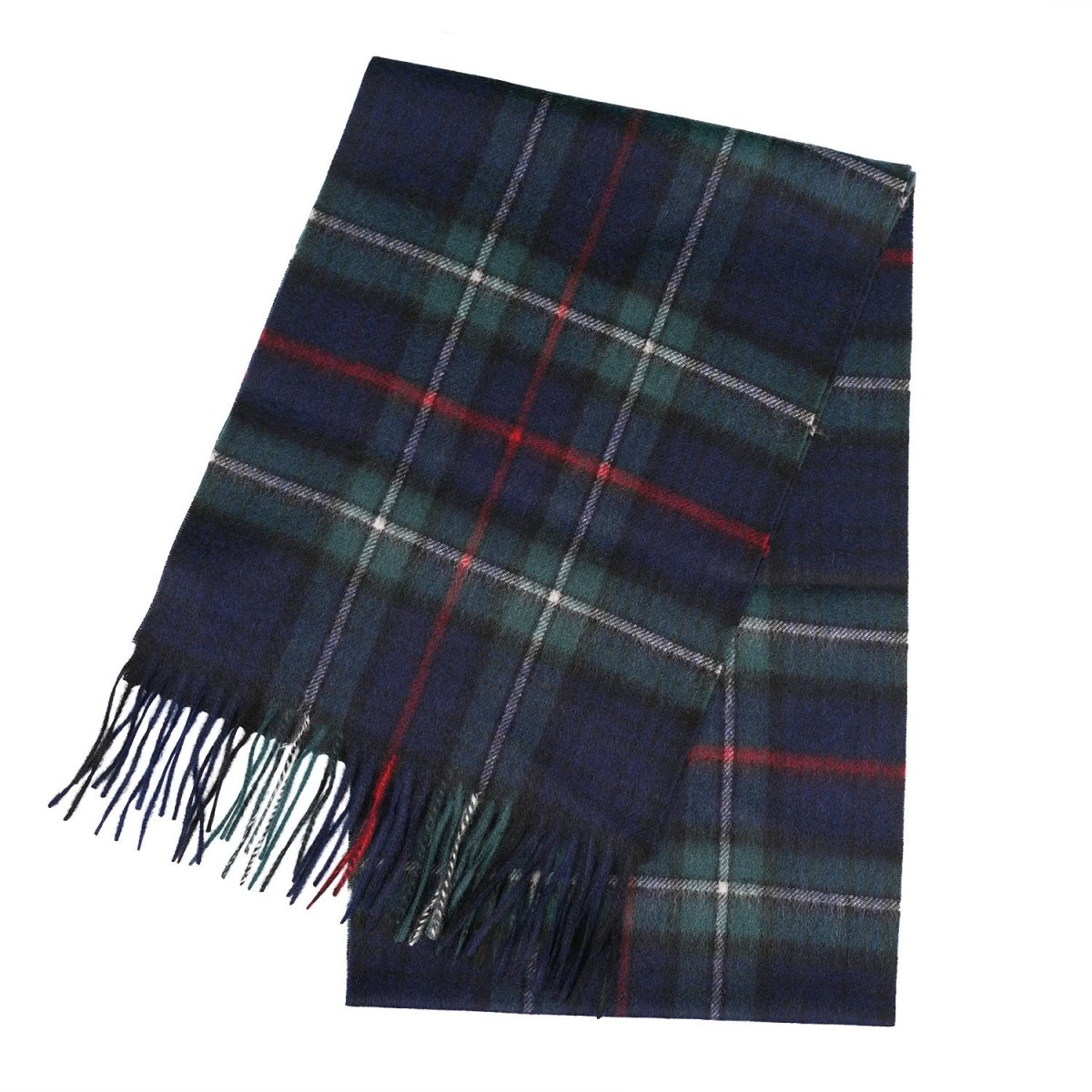 Premium 100% Pure Cashmere Wide Fringed Scarf - MACKENZIE - Heritage Of Scotland -