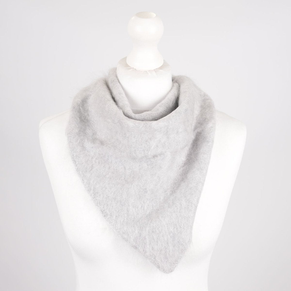 Pure Brushed Luxury Cashmere Triangle Head Scarf - RAIN - Heritage Of Scotland -