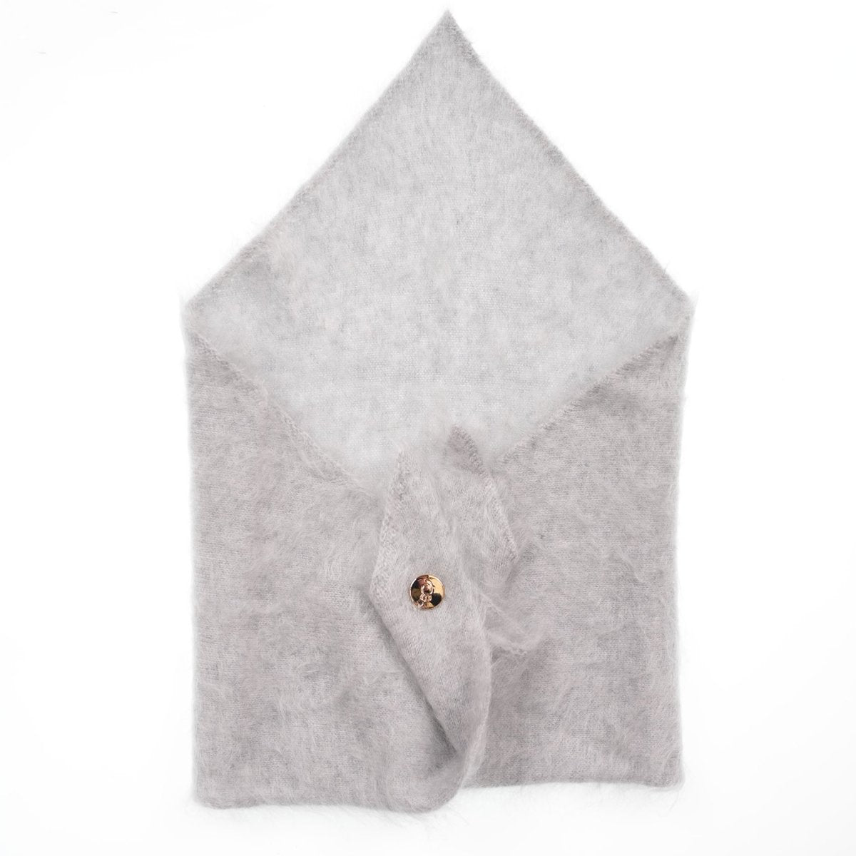 Pure Brushed Luxury Cashmere Triangle Head Scarf - RAIN - Heritage Of Scotland -